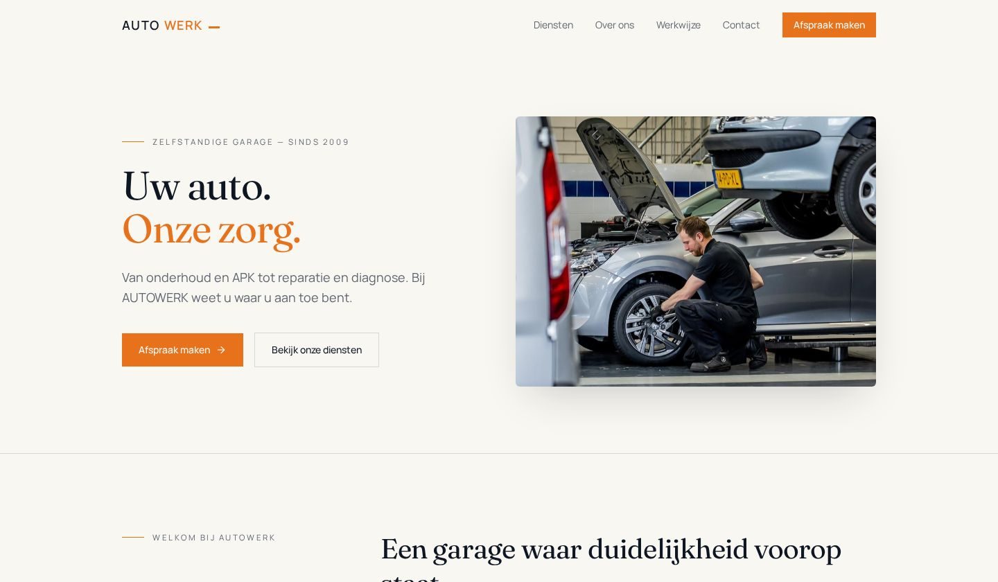 Voorbeeldwebsite Essential: Simpel & duidelijk